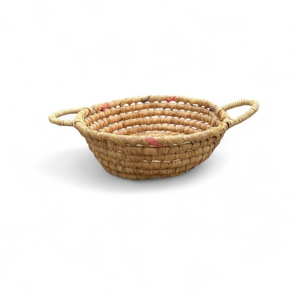 Vintage Rattan Wicker Basket Woven - Picture 2 of 3